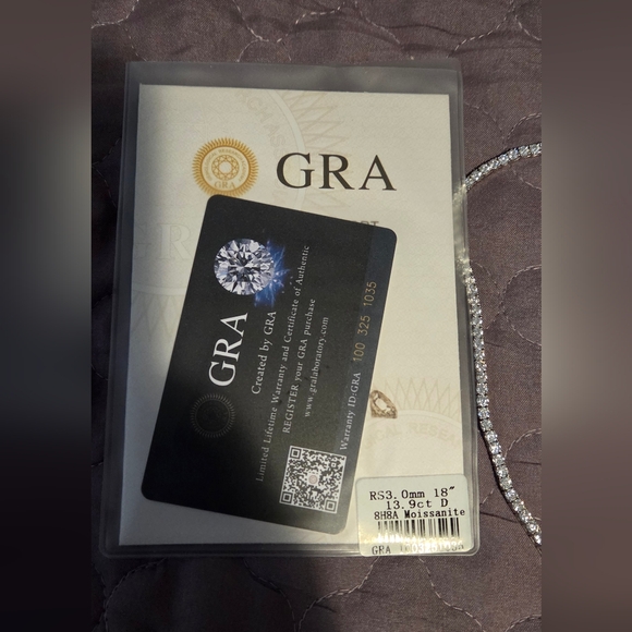 3mm 18" 925 Moissanite Tennis Necklace - Picture 5 of 6